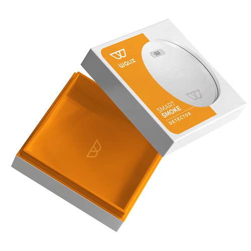 Need a complete modern and powerful packaging for our intelligent smoke detector. Design by ADD778