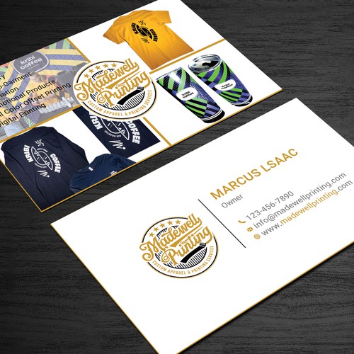 Business Card for a Custom Clothing/Product Business Design by Roni_