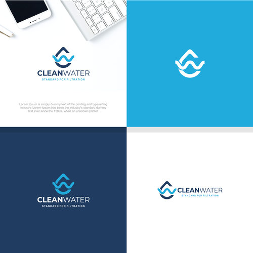 Simple Clean Logo for Water Filtration Company Design by Dyne Creative