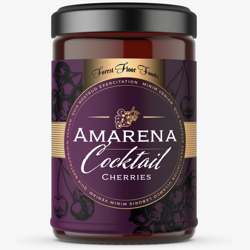 Label For Classy Cocktail Cherry Design by ADD778