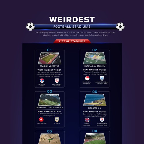Weirdest Football Stadiums Design by Adobian™