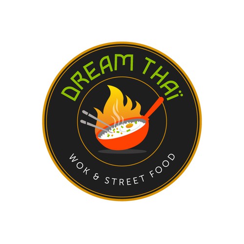 "DREAM THAÏ restaurant thaïlandais à Paris VI" winning Logo design