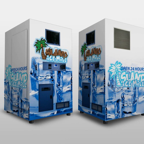 Create a vinyl wrap for a ice vending machine Design by S.U.P.A.T.A