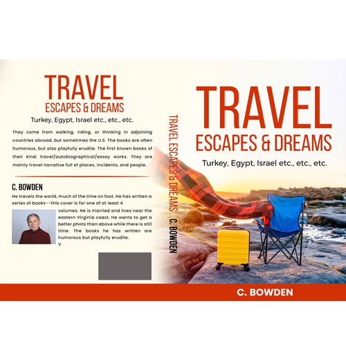 Cover for a travel/autobiography/brief essay book Design by NoBoundaries