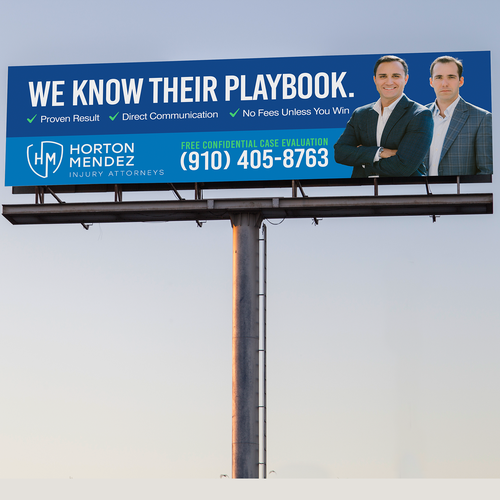 Personal Injury Lawyer Billboard Design Showdown! Design by Kosmos Creatives