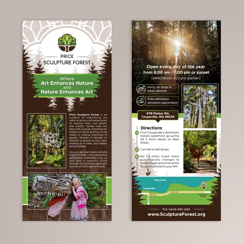 Enticing Rack Card for Unique and Fun Sculpture Park Nature Preserve Design by mindtrickattack