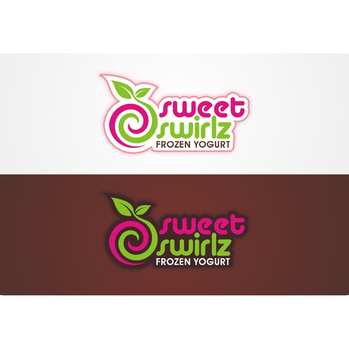 Frozen Yogurt Shop Logo Diseño de Lentera