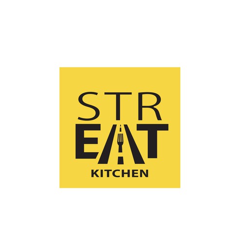 strEAT Kitchen Logo Design by Fortuna Design