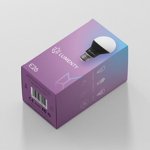 We need to create a sophisticated package for smart lamps. Design by Pure-Design