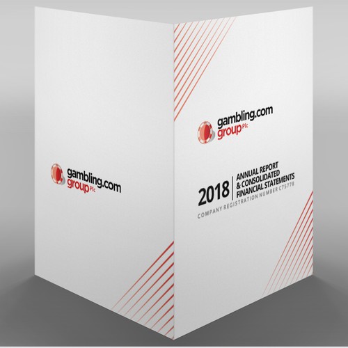 Annual Report Cover for Gambling.com Group Design von Xnine