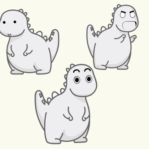 draw a cute T-REX icon/mascot Design by gabug