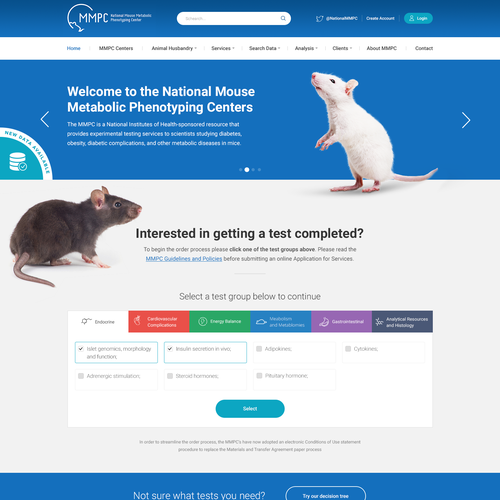 We need a NEW Look and Feel for the Mouse Metabolic Phenotyping Centers !!