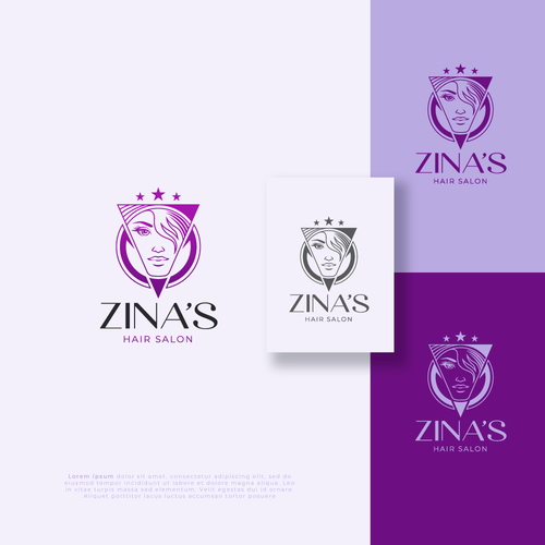 Showcase African Heritage and Glamour for Zina's Hair Salon Logo Design by oopz