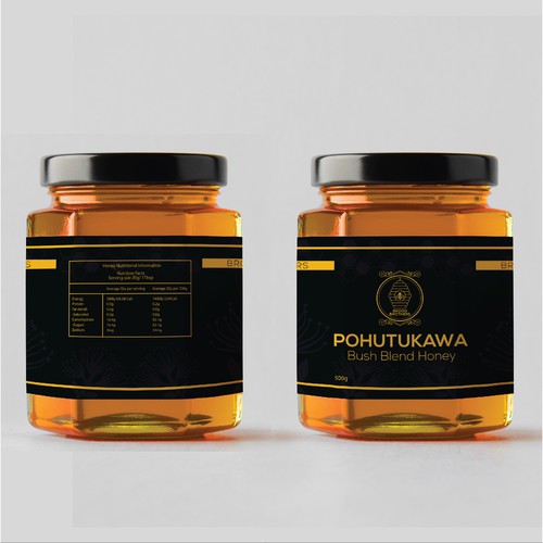 Honey Label Design Design by AURORA Design.