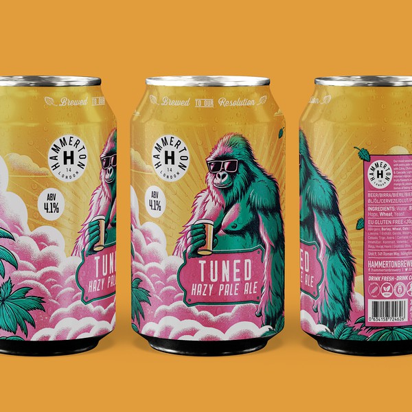 Design by smashingbug titled "Hammerton Hazy Pale Ale"