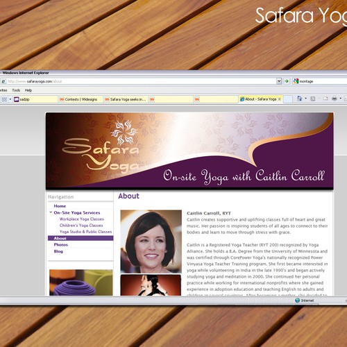 Safara Yoga seeks inspirational logo! Design by sadzip