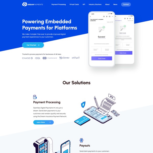 Design by Viktoriann titled "Dream Payments Website Design"