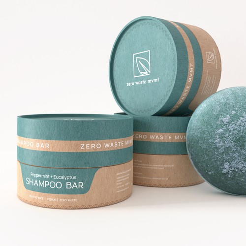 Packaging design for a zero waste shampoo bar! Design by DG[Graphix]