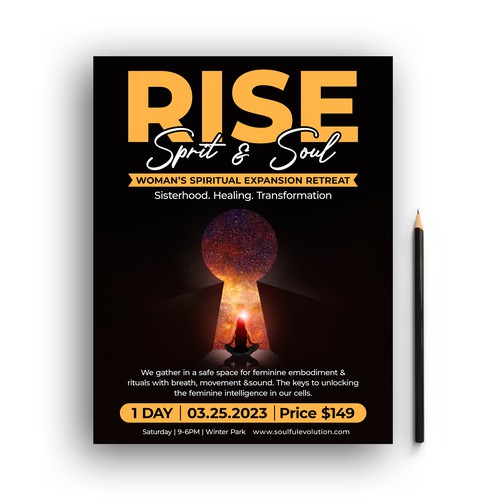 Spiritual Retreat Flyer Design by The Cloud Digital