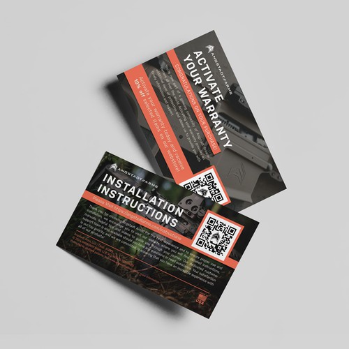 Warranty activation flyer for gun company (postcard) Design by AyaiPop