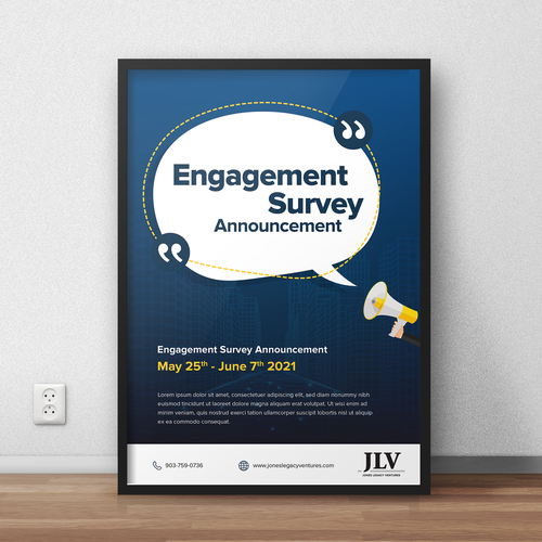 JLV Engagement Survey Launch Design von rendydjox