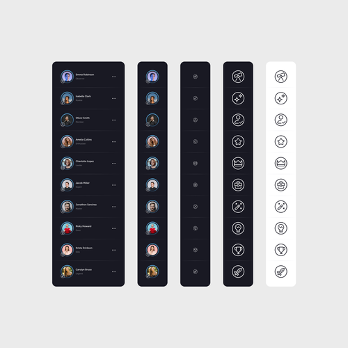 Luxuary Autmotive App - Minimalist User Tier Icons Design by M.Amiri