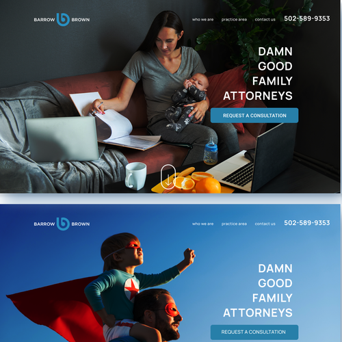 Homepage header section design Design by tarsius