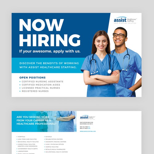 Redesign our Help Wanted Postcard! Design by laxman2creative