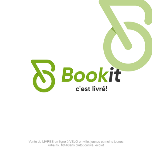 BOOKIT Genève, c'est livré! Livres en ligne livré à vélo! Design by JvMORE
