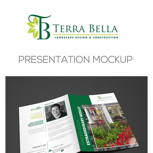 Create an upscale brochure for Terra Bella Landscape Architecture Design by Nandita Pal
