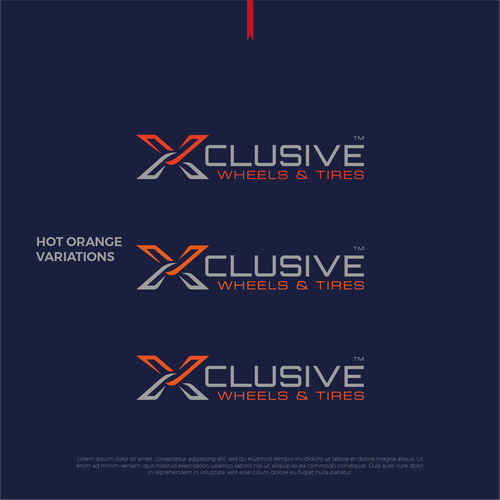 XCLUSIVE - Wheels & Tires LOGO // Needs modern, edgy, simplistic design Design por AalianShaz