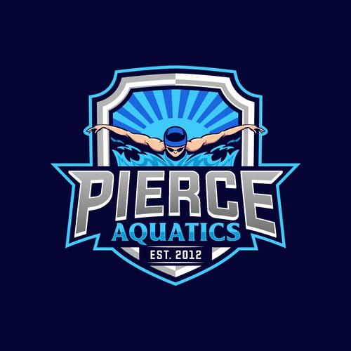 Swim Team Logo Design by GraphicVersa