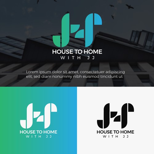 コンペ「"House to Home with JJ" REAL ESTATE AGENT LOGO!!」のデザイン by Farjana_Shilaさん 