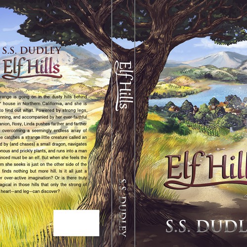 Book cover for children's fantasy novel based in the CA countryside Réalisé par RVST®