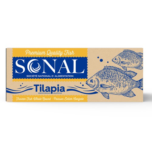 TILAPIA MASTER CARTON WITH YELLOW BACKGROUND Design by Daisygirl1702