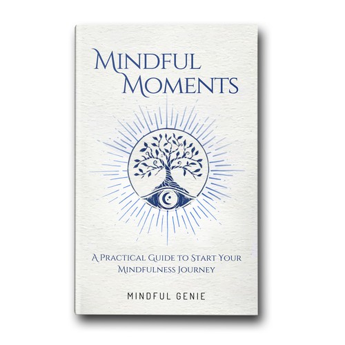 Catchy book cover design for my mindful meditation book. Design by RKM Designs