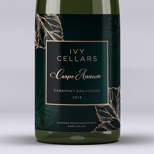 Ivy Cellars sparkling wine label Design by Haris808