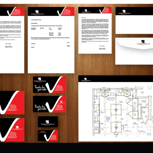 Create the next stationery for Design Right Kitchens Design von Mina_M2