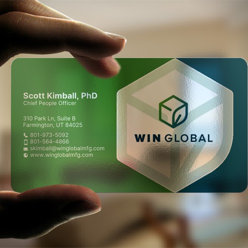 WIN Global Business Card Design Design by chandrayaan.creative