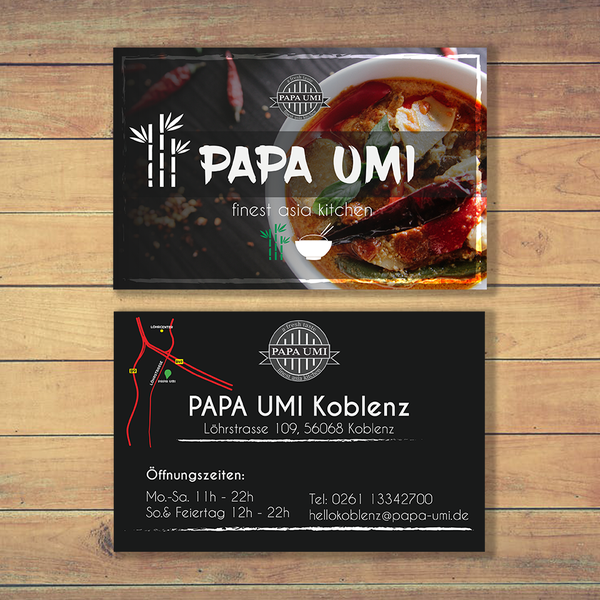 Visitenkarte mit Map