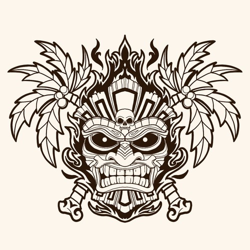 Tiki inspired race car logo Design by moonchinks28