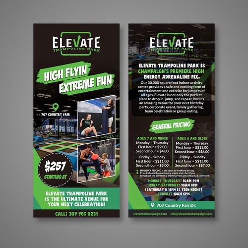 Rack Card For Trampoline Park Postcard Flyer Or Print Contest 99designs