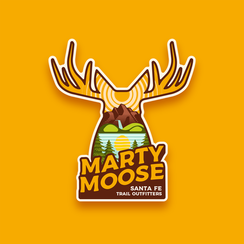 Marty Moose Sticker Design by Pixelax