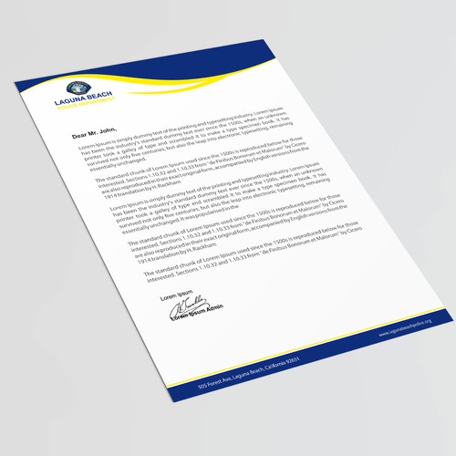 Laguna Beach Police Department Stationary Design by thinkweb art