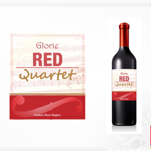 Glorie "Red Quartet" Wine Label Design Design von almanssur