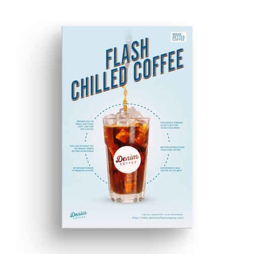 Design a poster to help us introduce flash chilled coffee! Design by tukoshimura