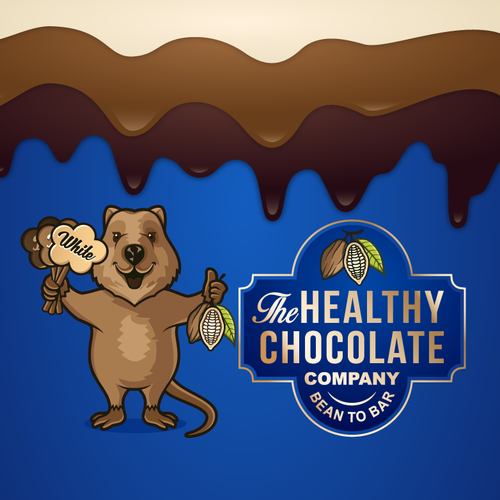 The Healthy Chocolate Company needs our happy mascot to be drawn and immortalised. Design by The Magical