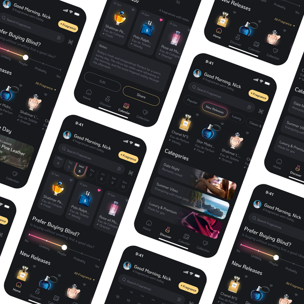 Fragrance Enthusiasts App Design