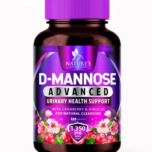 Colorful D-Mannose Design Needed for Nature's Nutrition Design réalisé par agooshe