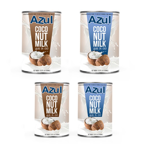 Azul Coconut Milk Design (13.5 oz can label) Product packaging contest